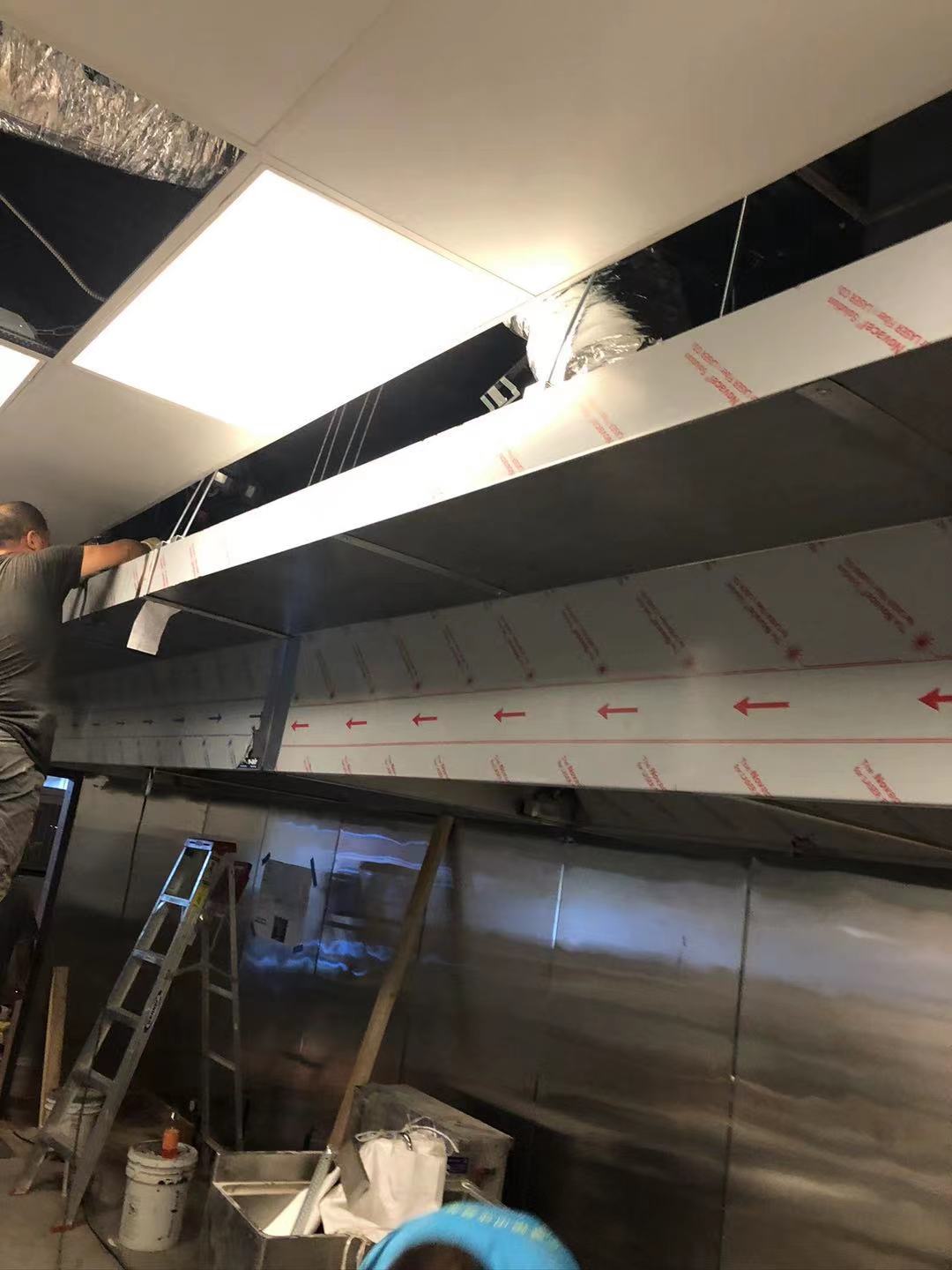 American style commercial kitchen hood